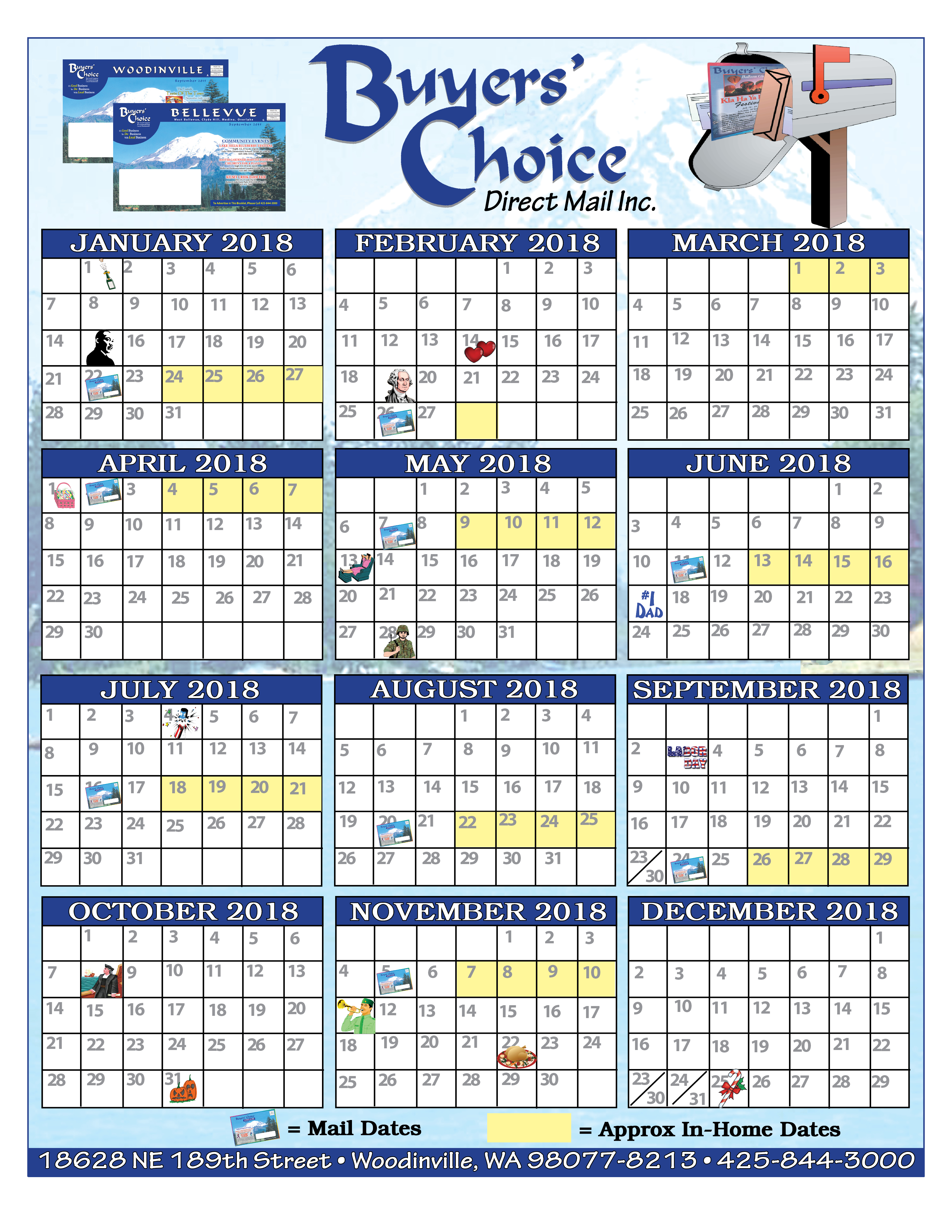 Calendar Mailing Schedule